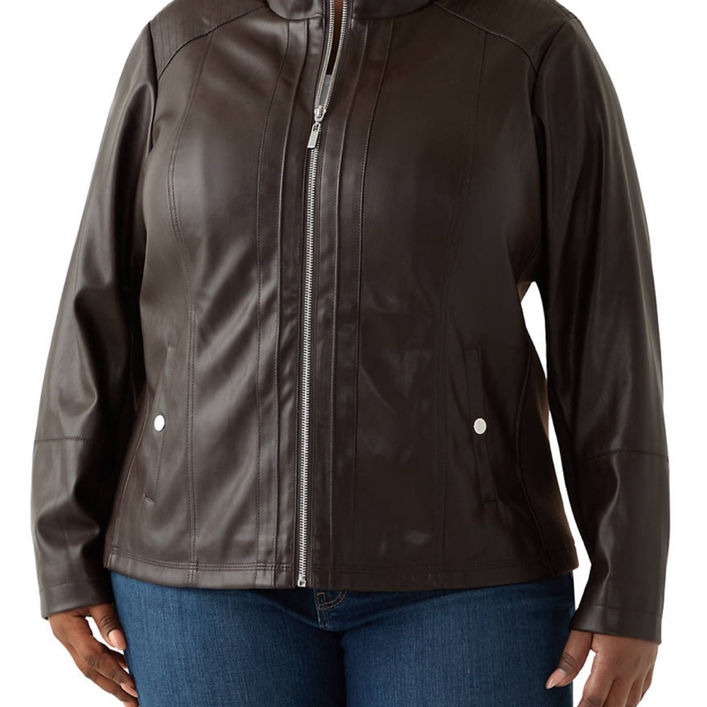 Philosophy Dark Brown Leather Jacket